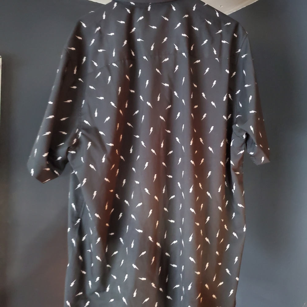 DIXXON Black and White Bolt Party Shirt - Picture 3 of 4